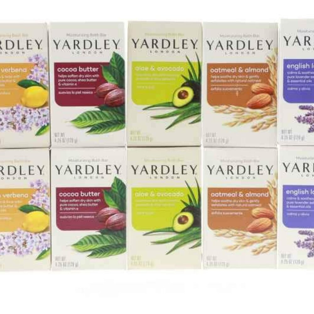 Natural Soap Bar 10-Pack Bundle Lavender Oatmeal Aloe